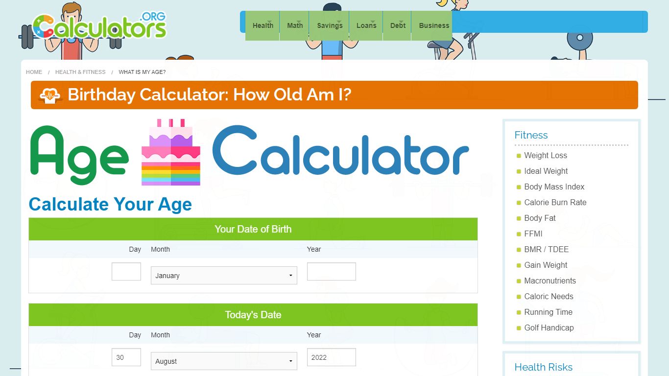 How Old Am I? Exact Age Calculator